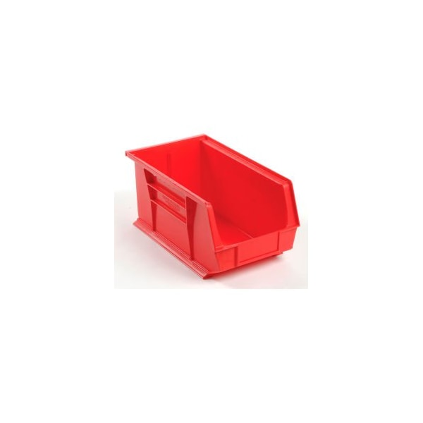 Hang & Stack Storage Bin, Plastic, Red, 12 PK